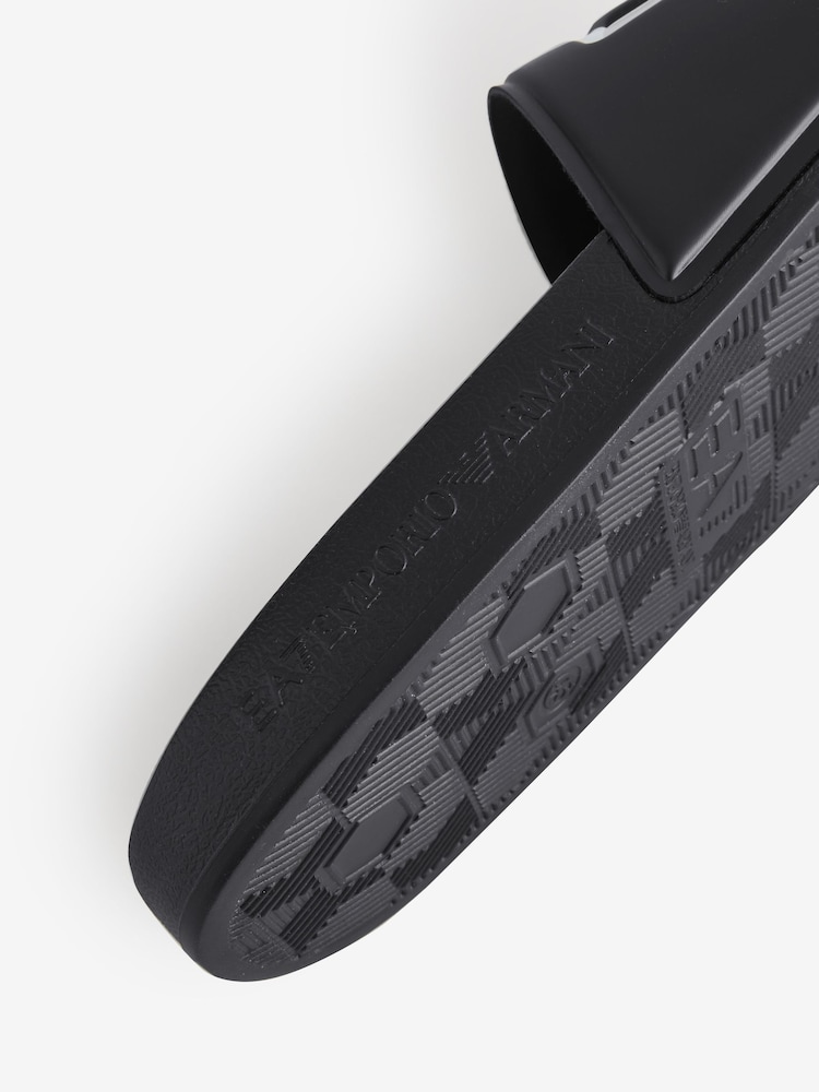 EA7 Emporio Armani Logo Black Sliders - Image 4 of 4
