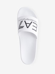 EA7 Emporio Armani Logo White Sliders - Image 3 of 4