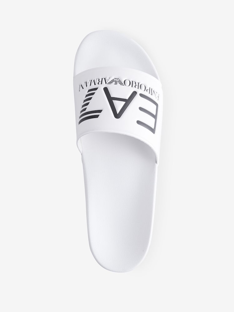 Białe klapki EA7 Emporio Armani z logo - Image 3 of 4