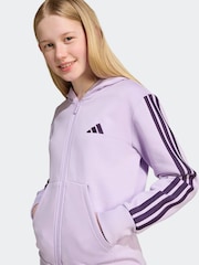 adidas Purple Essentials Zip Hoodie Kids - Image 4 of 6