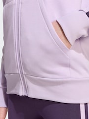 adidas Purple Essentials Zip Hoodie Kids - Image 5 of 6