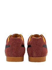 Gola Red Mens Harrier Suede Lace-Up Trainers - Image 3 of 4