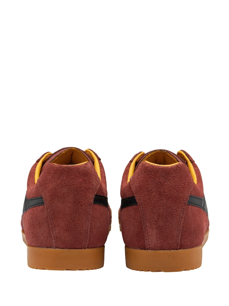 Buy Gola Red Mens Harrier Suede Lace-Up Trainers from Next Oman