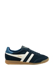 Gola Blue Mens Torpedo Suede Lace-Up Trainers - Image 1 of 4