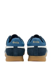 Gola Blue Mens Torpedo Suede Lace-Up Trainers - Image 3 of 4