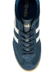 Gola Blue Mens Torpedo Suede Lace-Up Trainers - Image 4 of 4