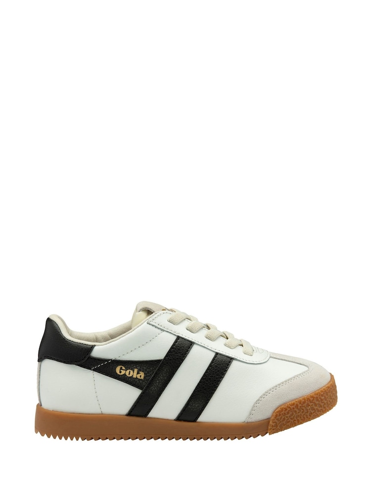 Gola White Kids Elan Leather Lace-Up Trainers - Image 1 of 4