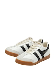 Gola White Kids Elan Leather Lace-Up Trainers - Image 2 of 4