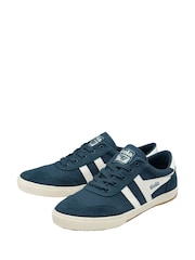 Gola Blue Mens Badminon Canvas Lace-Up Trainers - Image 2 of 4