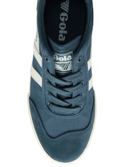 Gola Blue Mens Badminon Canvas Lace-Up Trainers - Image 4 of 4
