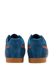 Gola Blue Mens Harrier Suede Lace-Up Trainers - Image 3 of 4