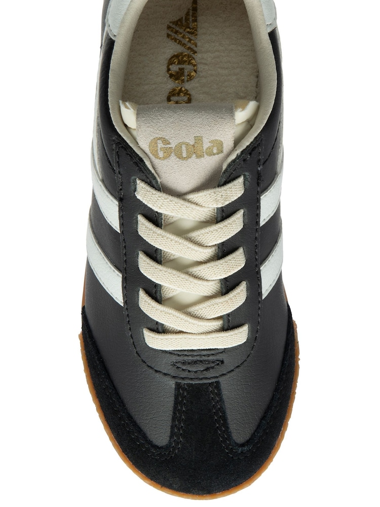 Gola Black Kids Elan Leather Lace-Up Trainers - Image 4 of 4