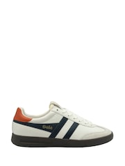 Gola White Mens Cyclone Leather Lace-Up Trainers - Image 1 of 4