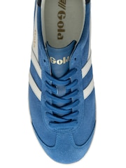 Gola Blue Mens Medallist Suede Lace-Up Trainers - Image 4 of 4