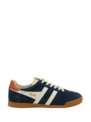 Gola Blue Mens Elan Suede Lace-Up Trainers - Image 1 of 4