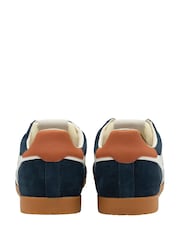 Gola Blue Mens Elan Suede Lace-Up Trainers - Image 3 of 4