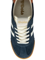 Gola Blue Mens Elan Suede Lace-Up Trainers - Image 4 of 4