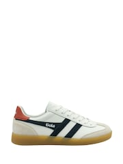Gola White Mens Viper Leather Lace-Up Trainers - Image 1 of 1