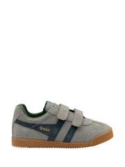 Gola Grey Kids Harrier Strap Suede Strap Trainers - Image 1 of 4