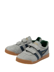 Gola Grey Kids Harrier Strap Suede Strap Trainers - Image 2 of 4