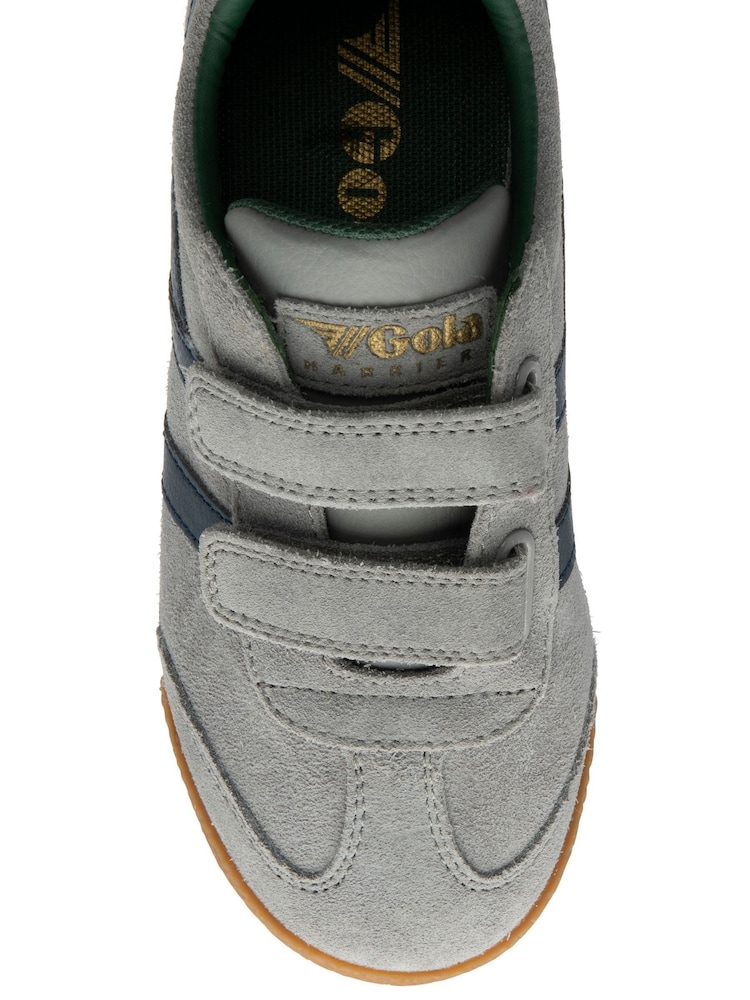 Gola Grey Kids Harrier Strap Suede Strap Trainers - Image 4 of 4