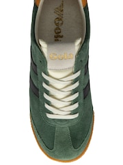 Зеленый - Gola Mens Elan Suede Lace-Up Trainers - Изображение 4 из 4