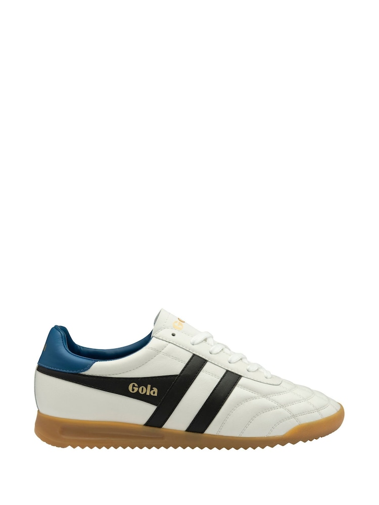 Gola White Mens Stadium Leather Lace-Up Trainers - Image 1 of 4