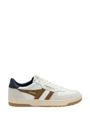 Gola Mens Hawk Leather Lace-Up Trainers - Imagen 1 de 4