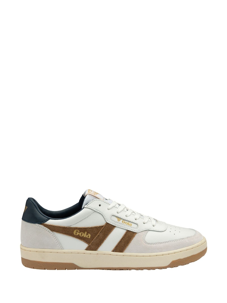 Gola Mens Hawk Leather Lace-Up Trainers - Imagen 1 de 4