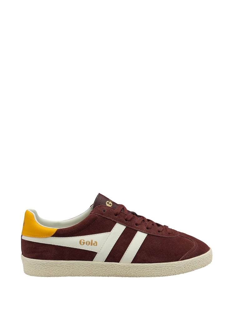 Gola Red Mens Medallist Suede Lace-Up Trainers - Image 1 of 4