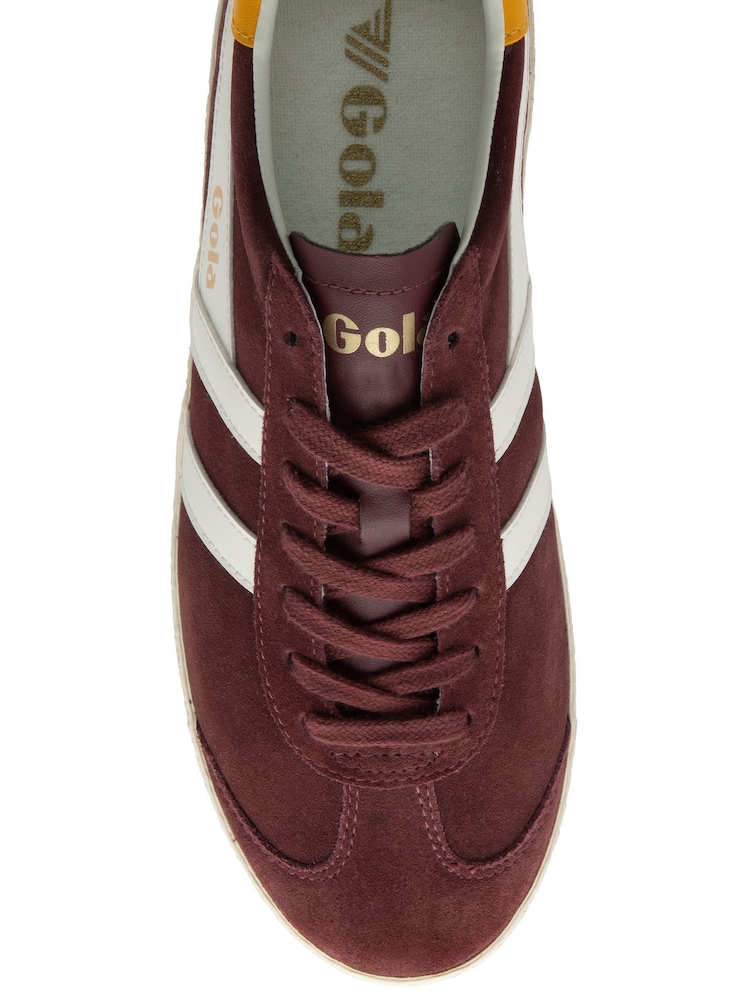 Gola Red Mens Medallist Suede Lace-Up Trainers - Image 4 of 4 Gola Red Mens Medallist Suede Lace-Up Trainers - Image 4 of 4