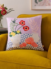 Furn Multi Lilac Adonis Fibre Filled Cushion - Image 1 of 2