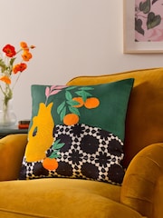 Furn Multi Emerald Ophelia Fibre Filled Cushion - Image 1 of 2