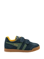 Gola Blue Kids Harrier Strap Suede Strap Trainers - Image 1 of 4