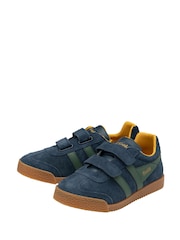Gola Blue Kids Harrier Strap Suede Strap Trainers - Image 2 of 4