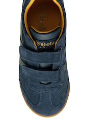 Gola Blue Kids Harrier Strap Suede Strap Trainers - Image 4 of 4