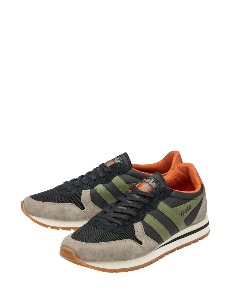 Gola Black Mens Daytona Nylon Lace-Up Trainers - Image 2 of 4