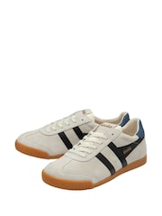 Gola White Mens Elan Suede Lace-Up Trainers - Image 3 of 4