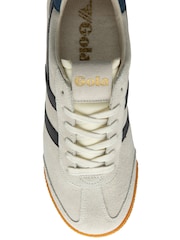Gola White Mens Elan Suede Lace-Up Trainers - Image 4 of 4