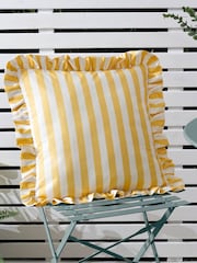 Furn Yellow Lottie Outdoor Fibre Filled Cushion - Image 1 of 5