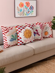 Furn Multi Citron Fibre Filled Cushion - Image 2 of 2