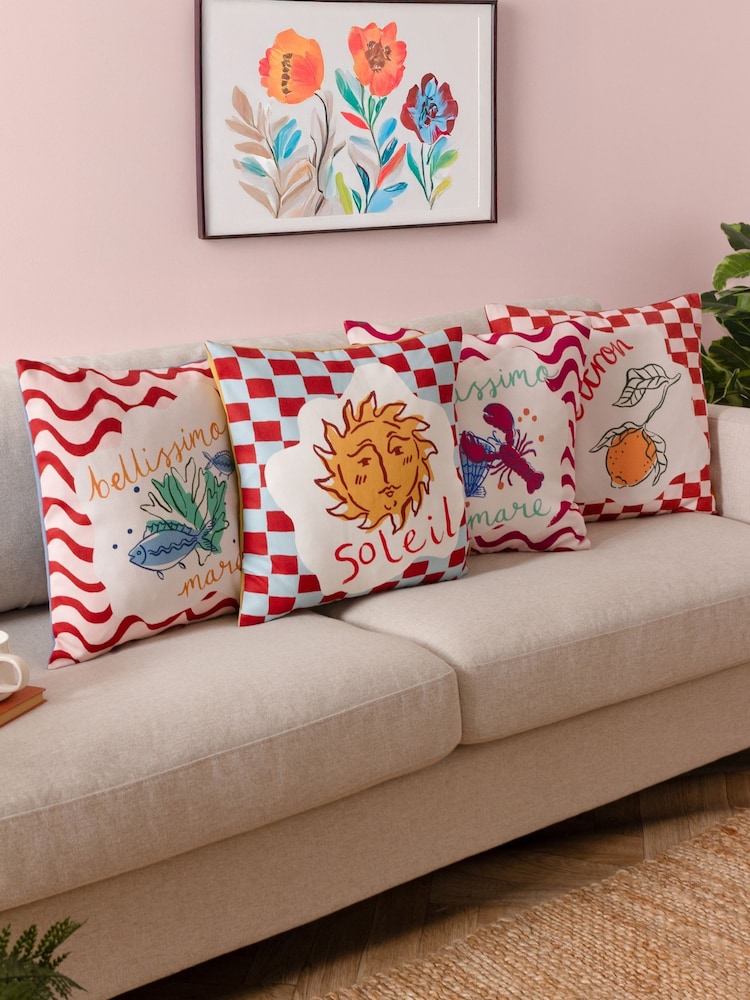 Furn Multi Citron Fibre Filled Cushion - Image 2 of 2 Furn Multi Citron Fibre Filled Cushion - Image 2 of 2