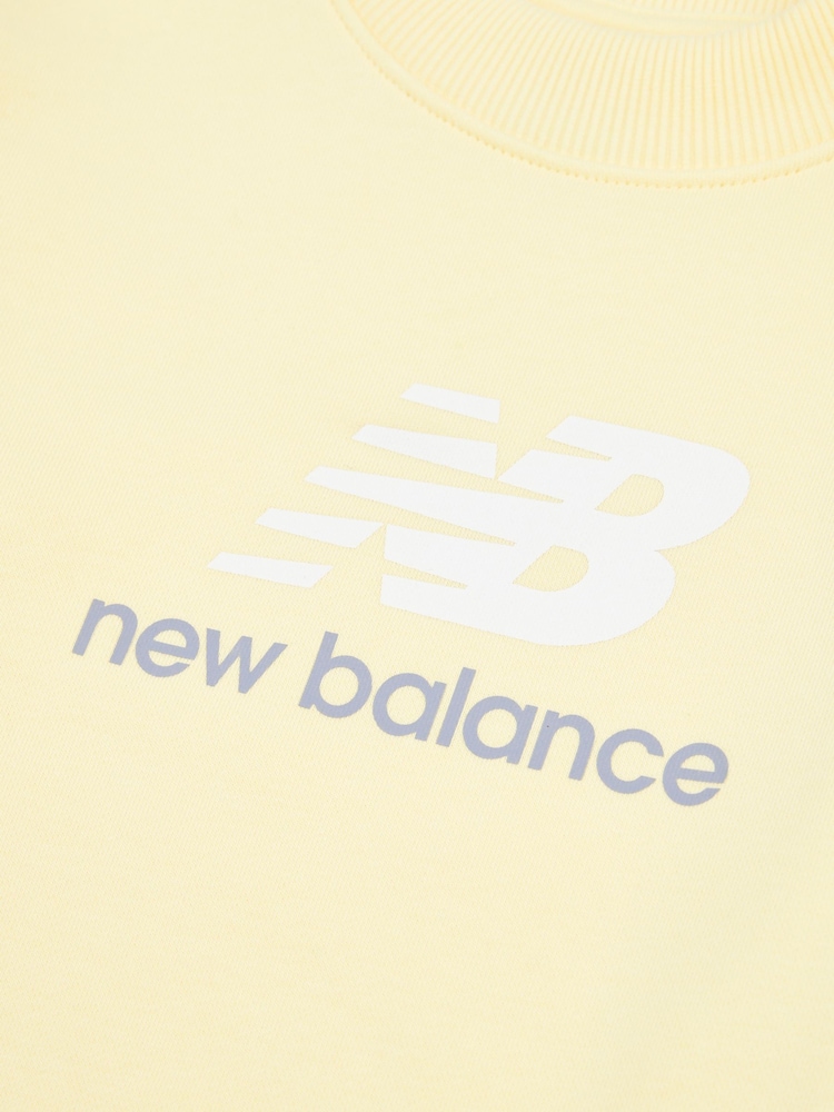 Jaune - New Balance Kids - Sweat Crew à logo superposé en éponge française - Image 5 of 7