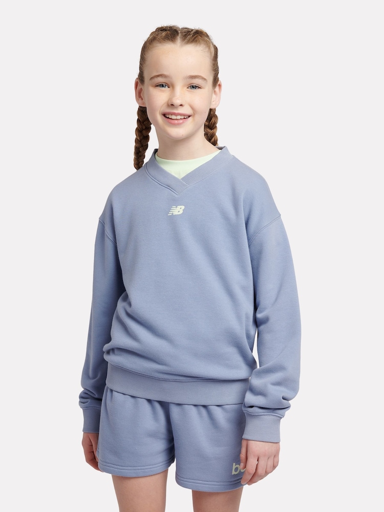 New Balance Blue Kids Athletics Tennis Cartoon Graphic Crew Top - Image 1 of 10