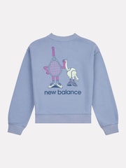 New Balance Blue Kids Athletics Tennis Cartoon Graphic Crew Top - Image 8 of 10
