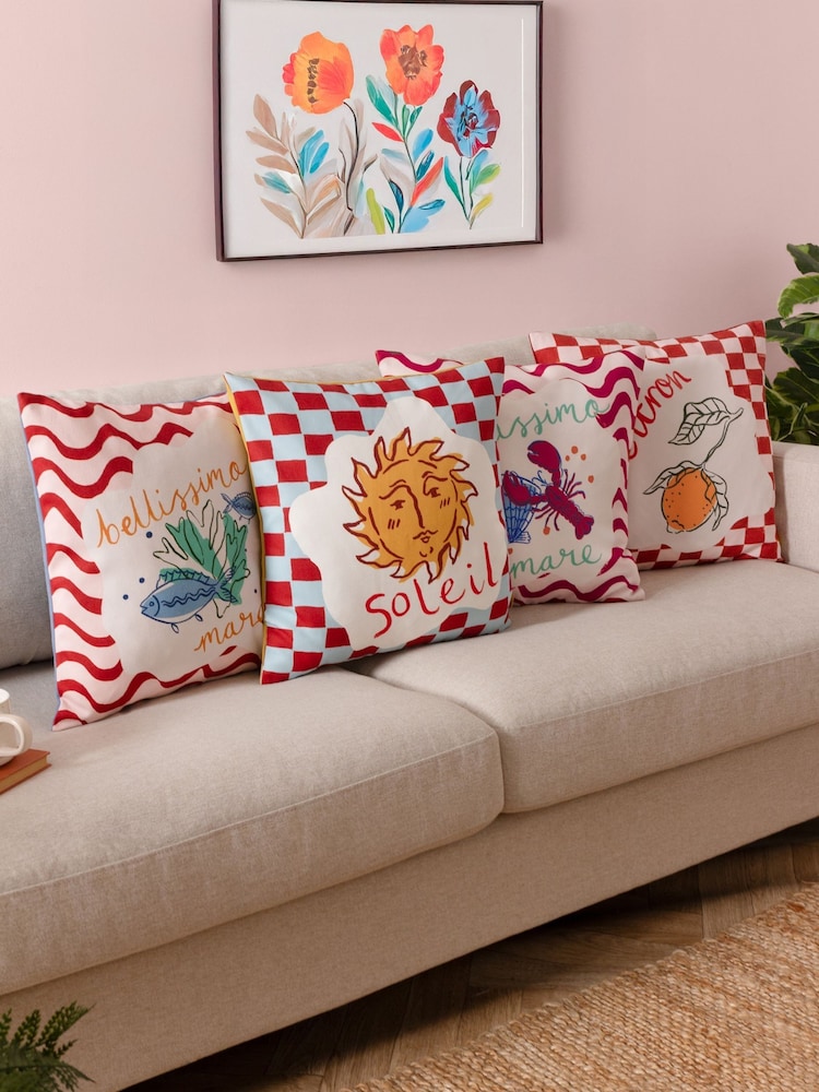 Furn Green Bellissimo Mare Fibre Filled Cushion - Image 2 of 2
