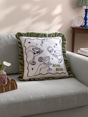 Furn Green Bisou Bisou Fibre Filled Cushion - Image 1 of 6