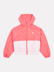 أحمر - سترة رياضية مبطنة مُزينة بقماش شبكي Wind Cheater من New Balance Kids - صورة 6 من 9
