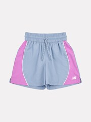 New Balance Blue Kids Panelled Woven Track Shorts - Image 7 of 8