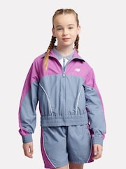 New Balance Blue Kids Panelled Woven Track Jacket - Image 1 of 9